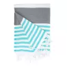 Fouta Marine en coton léger, séchage rapide, format 100 x 180 cm, 150 g/m²