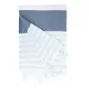 Fouta Marine en coton léger, séchage rapide, format 100 x 180 cm, 150 g/m²