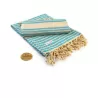 Serviette de hammam avec rayures colorées en coton, 240 g/m²