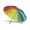 Parapluie, golf XL, nylon, 16 baleines, poignée droite bois, armature métal, Ø 128.5 cm