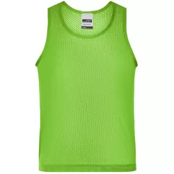 Chasuble Team Signal-T polyester mesh sans manches enfants adultes, 75 g/m²