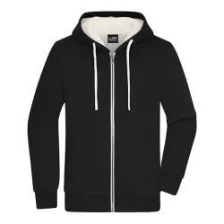 Veste homme Doubleface Jacket coton bio doublure Sherpa polyester recyclé capuche OEKO-TEX, 300 g/m²