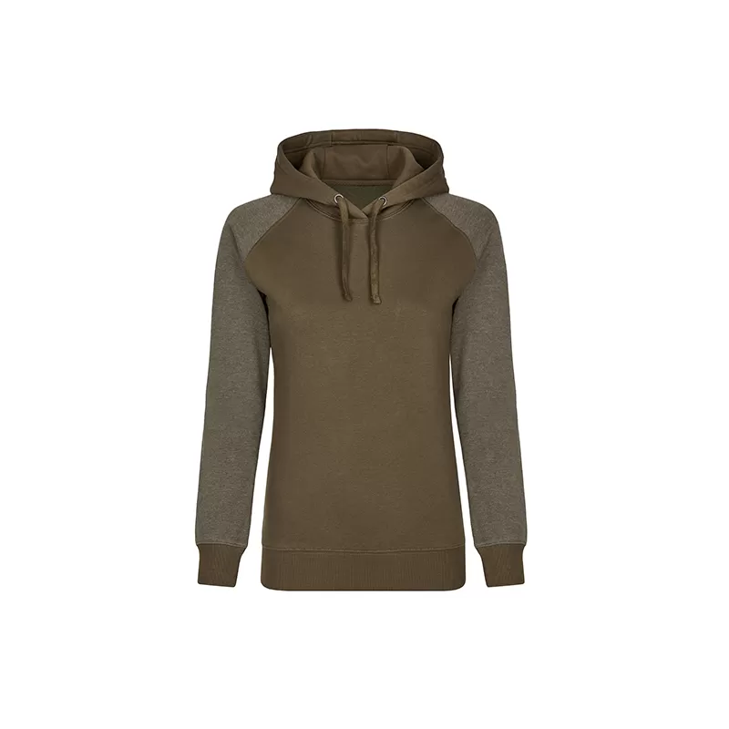 Sweat femme à capuche sans poche kangourou, coupe classique, en coton, 300 g/m²
