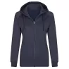 Sweat-shirt femme zippé à capuche manches raglan en coton ringspun, 300 g/m²