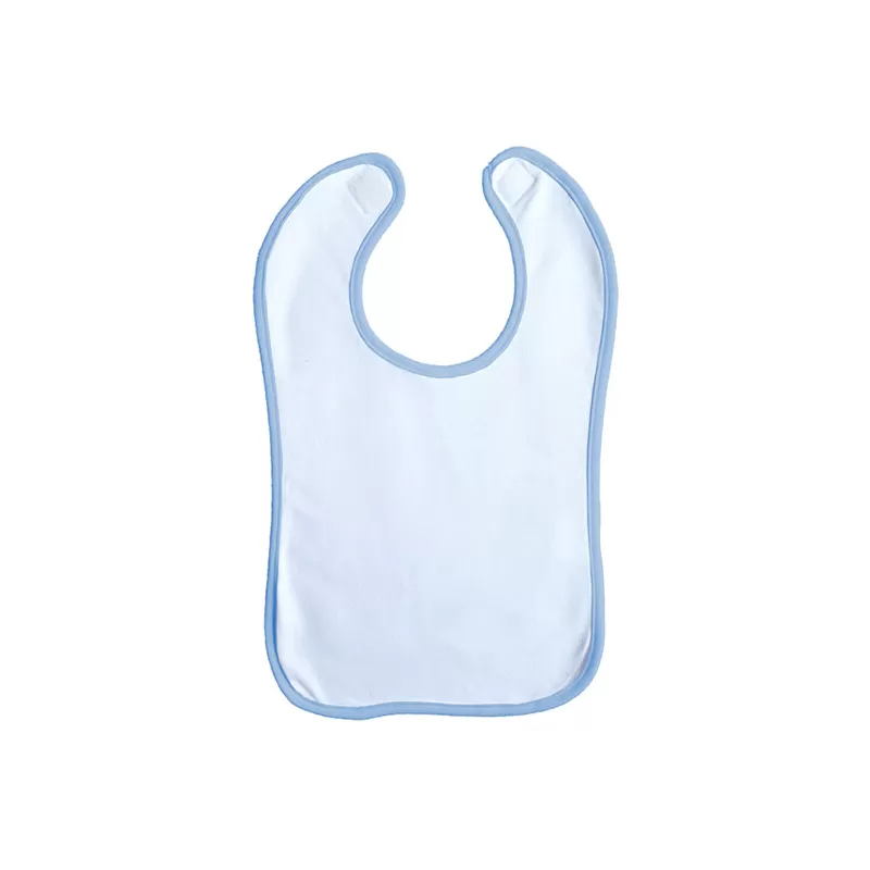 Bavoir bébé double couche en coton, fermeture Velcro, 220 g/m²