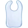 Bavoir bébé double couche en coton, fermeture Velcro, 220 g/m²