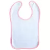 Bavoir bébé double couche en coton, fermeture Velcro, 220 g/m²