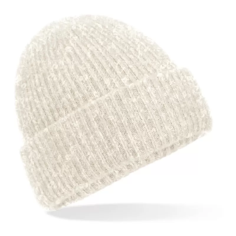 Bonnet en maille côtelée doux, tricot double épaisseur