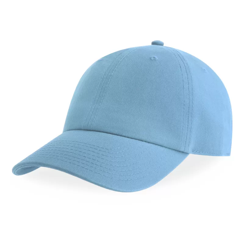 Casquette 6 pans en coton bio déstructurée avec visière incurvée, 270 g/m²