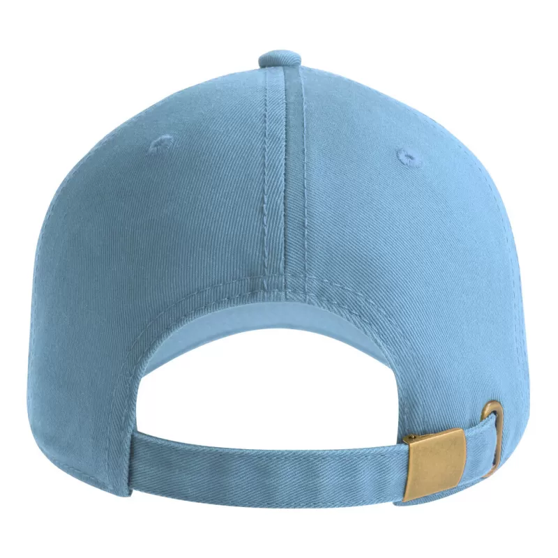 Casquette 6 pans en coton bio déstructurée avec visière incurvée, 270 g/m²