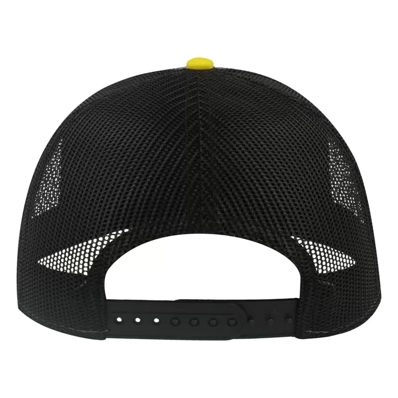 Casquette Rapper 5 panneaux en coton canvas, visière préformée, dos filet, 260 g/m²