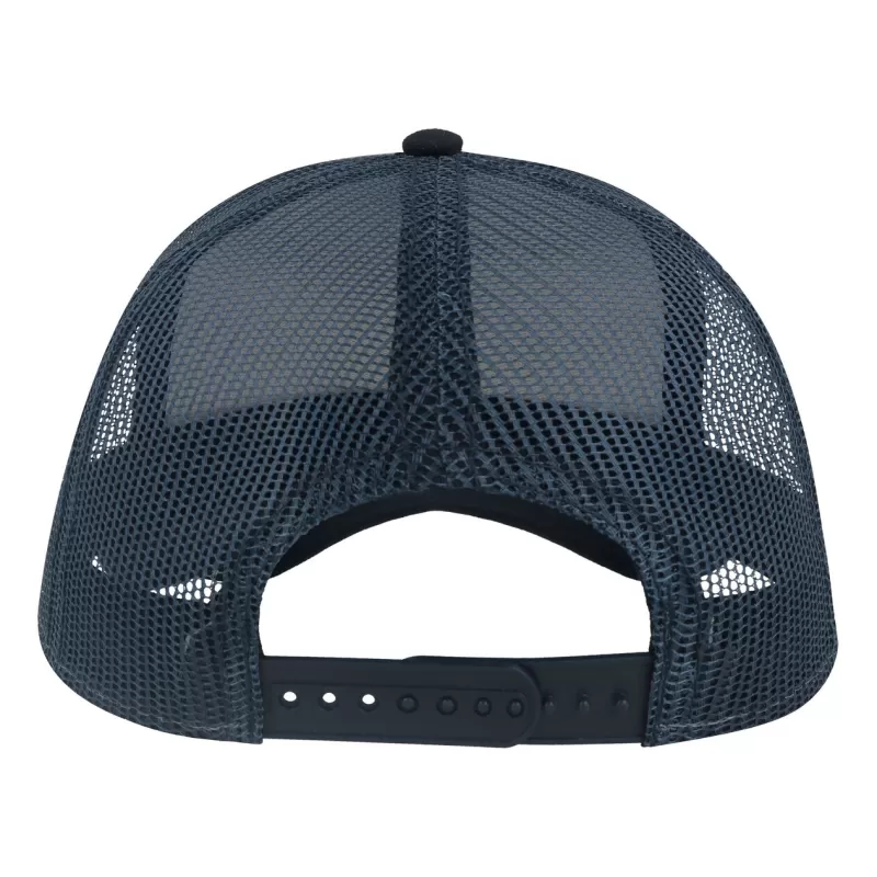 Casquette Rapper 5 panneaux en coton canvas, visière préformée, dos filet, 260 g/m²