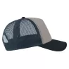Casquette Rapper 5 panneaux en coton canvas, visière préformée, dos filet, 260 g/m²