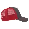 Casquette Rapper 5 panneaux en coton canvas, visière préformée, dos filet, 260 g/m²