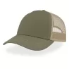 Casquette Rapper 5 panneaux en polyester recyclé, visière préformée, dos filet, 270 g/m²