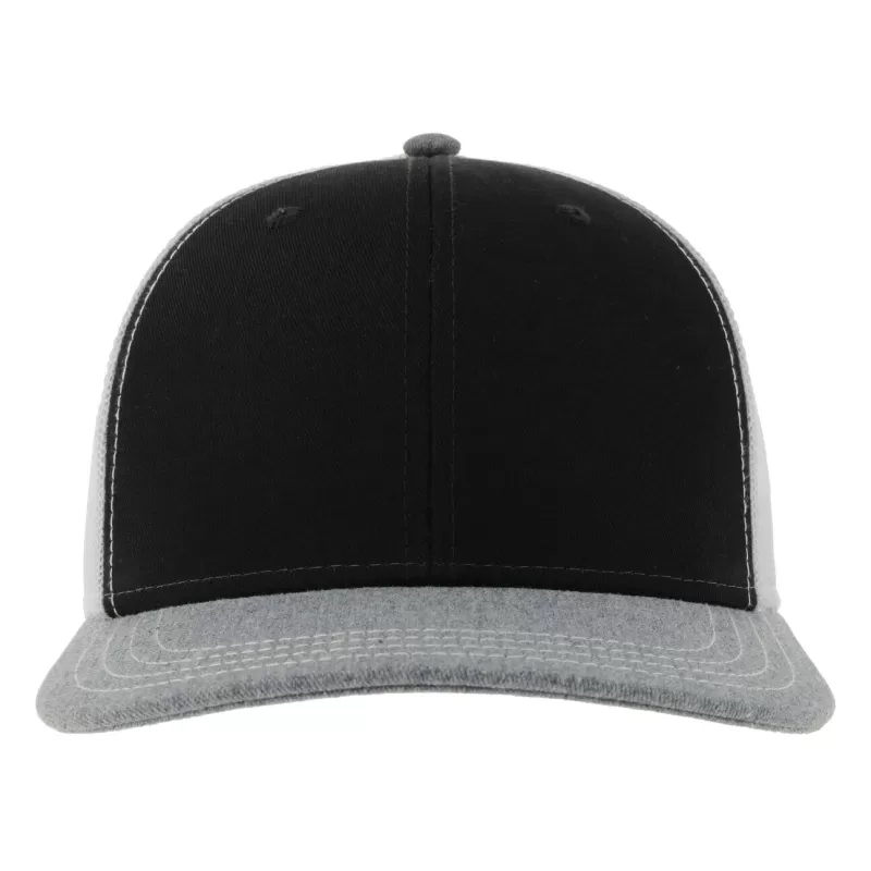 Casquette trucker  6 panneaux en coton et polyester recyclé avec filet, 280 g/m²