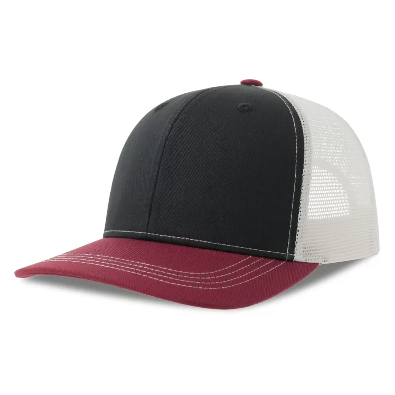 Casquette trucker  6 panneaux en coton et polyester recyclé avec filet, 280 g/m²