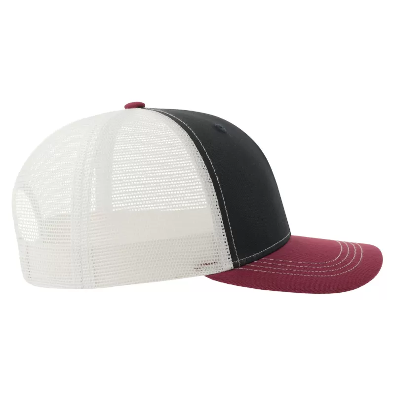 Casquette trucker  6 panneaux en coton et polyester recyclé avec filet, 280 g/m²