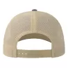 Casquette trucker 6 panneaux, coutures contrastées, en coton et polyester, 280 g/m²