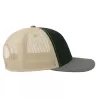 Casquette trucker 6 panneaux, coutures contrastées, en coton et polyester, 280 g/m²
