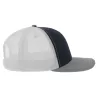 Casquette trucker 6 panneaux, coutures contrastées, en coton et polyester, 280 g/m²