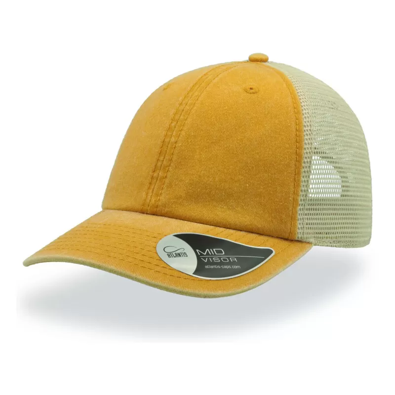 Casquette 6 panneaux visière préformée, panneaux avant non structurés, velcro, 250 g/m²