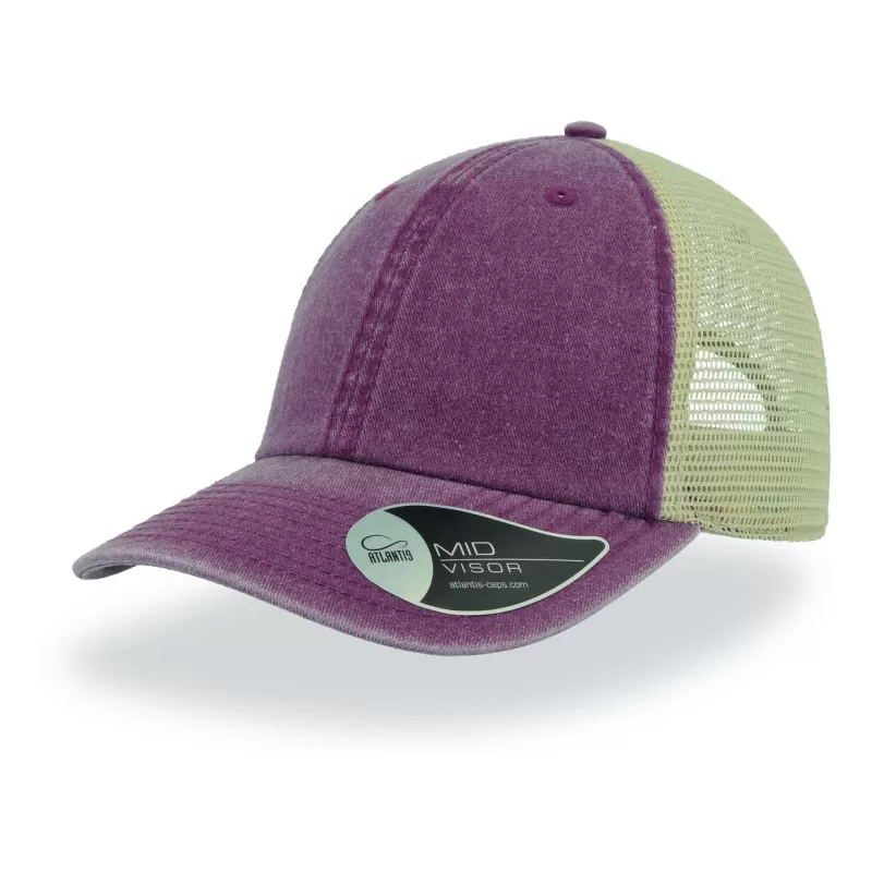 Casquette 6 panneaux visière préformée, panneaux avant non structurés, velcro, 250 g/m²