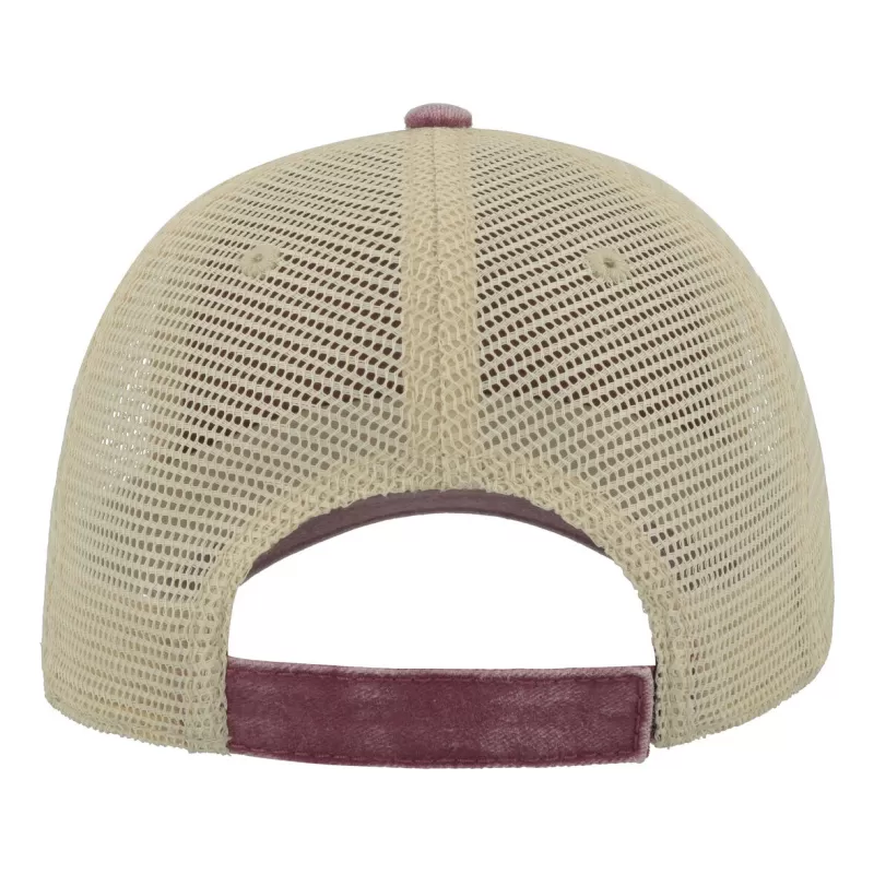 Casquette 6 panneaux visière préformée, panneaux avant non structurés, velcro, 250 g/m²