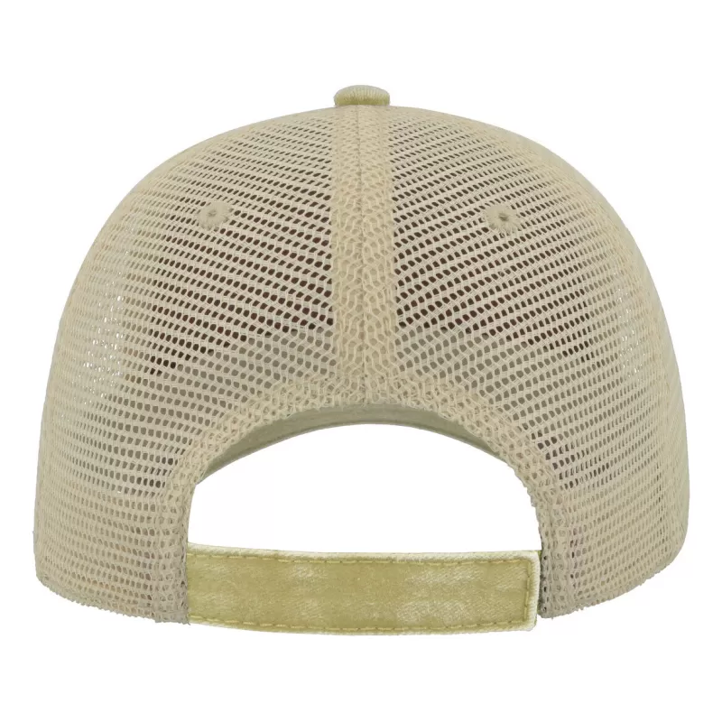 Casquette 6 panneaux visière préformée, panneaux avant non structurés, velcro, 250 g/m²