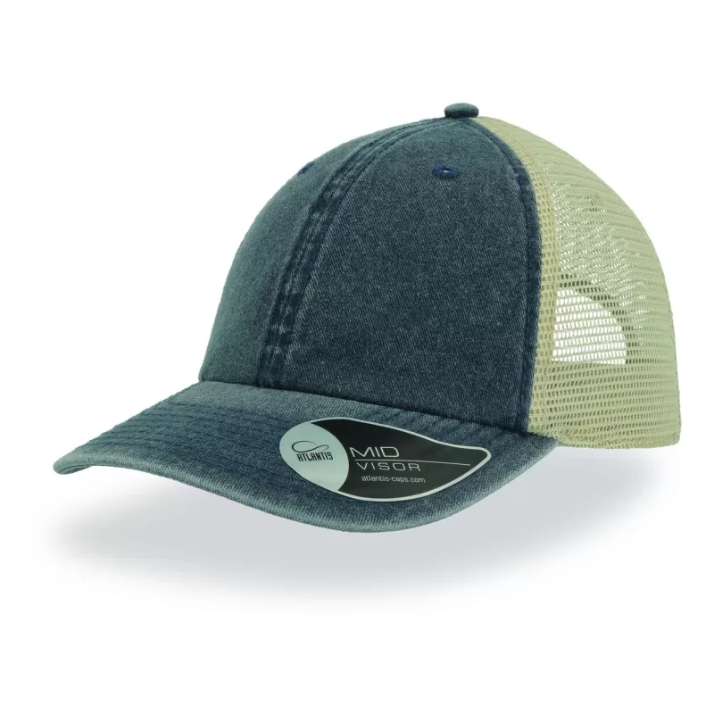 Casquette 6 panneaux visière préformée, panneaux avant non structurés, velcro, 250 g/m²