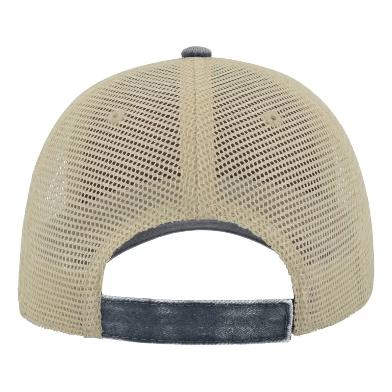 Casquette 6 panneaux visière préformée, panneaux avant non structurés, velcro, 250 g/m²