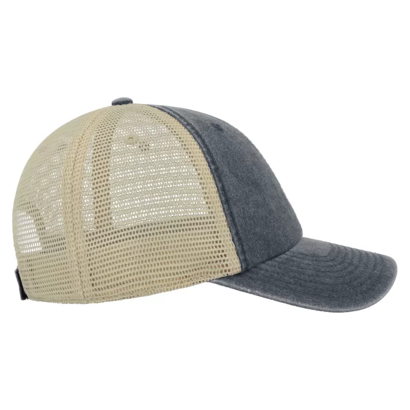 Casquette 6 panneaux visière préformée, panneaux avant non structurés, velcro, 250 g/m²