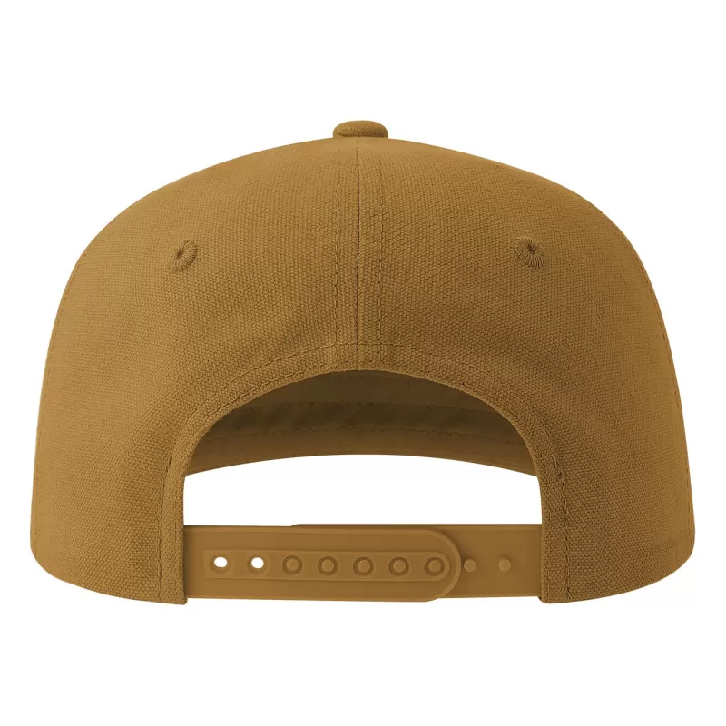 Casquette vintage visière plate 5 panneaux en coton organique et recyclé, 260 g/m²