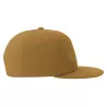 Casquette vintage visière plate 5 panneaux en coton organique et recyclé, 260 g/m²