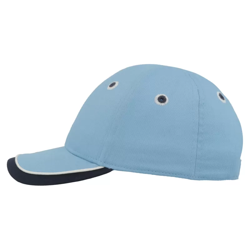 Casquette enfant baseball 5 pans en coton bio, fermeture velcro, 260 g/m²