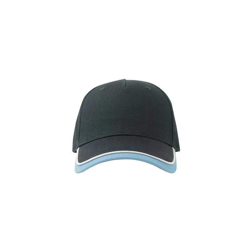 Casquette enfant baseball 5 pans en coton bio, fermeture velcro, 260 g/m²