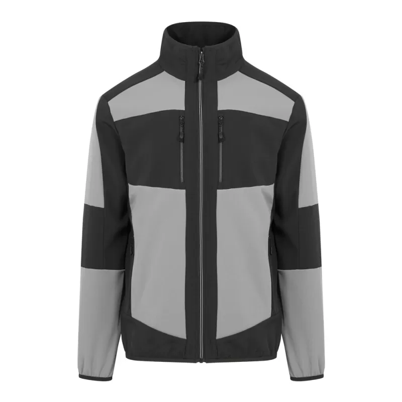 Veste softshell 2 couches en polyester recyclé, coupe-vent et déperlant, 260 g/m²