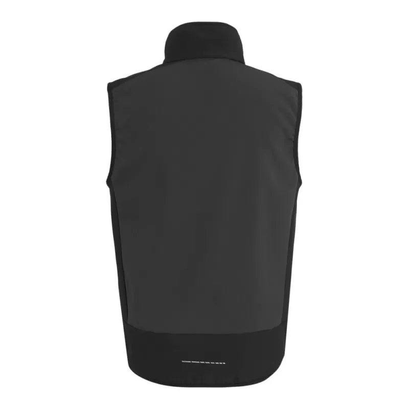 Bodywarmer bicolore softshell polyester recyclé, coupe-vent, déperlant, 260 g/m²