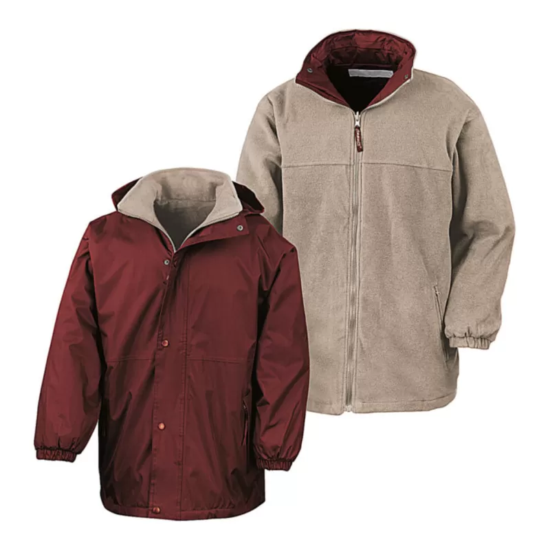 Veste polaire réversible en coupe-vent imperméable, 280 g/m²