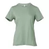 T-shirt femme décontracté coton et polyester, col rond, manches courtes, 142 g/m²