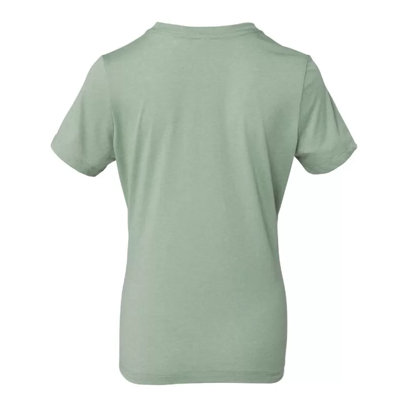 T-shirt femme décontracté coton et polyester, col rond, manches courtes, 142 g/m²