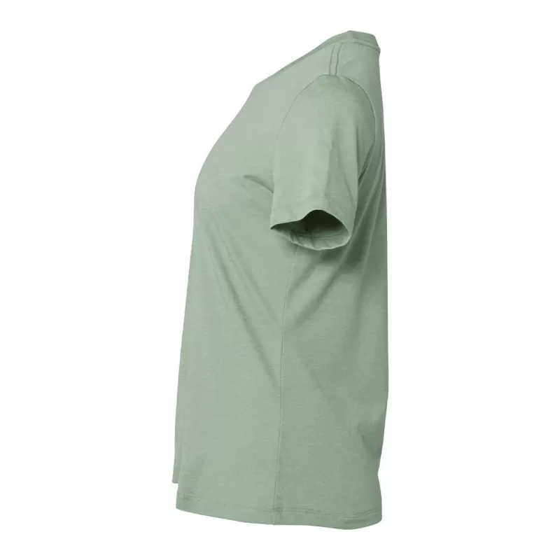 T-shirt femme décontracté coton et polyester, col rond, manches courtes, 142 g/m²