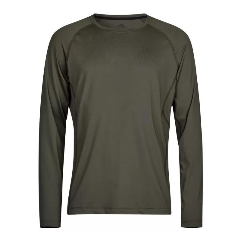 Tee-shirt de sport manches longues en polyester léger et respirant, 160 g/m²