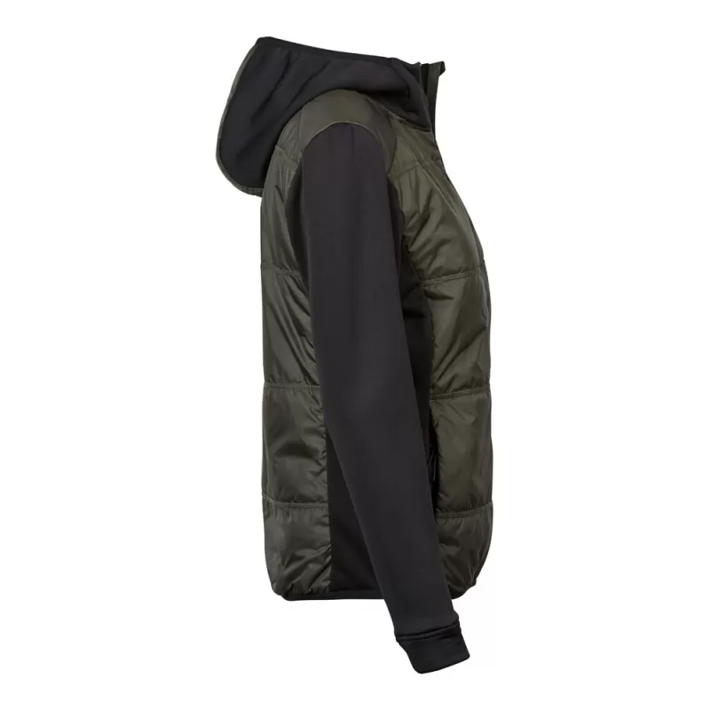 Veste bi-matière à capuche femme en polyester avec isolation DuPont™, 235 g/m²