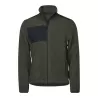 Veste polaire épaisse avec empiècements renforcés, col montant, 344 g/m²