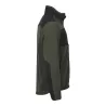 Veste polaire épaisse avec empiècements renforcés, col montant, 344 g/m²