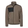 Veste polaire épaisse avec empiècements renforcés, col montant, 344 g/m²