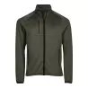 Veste polaire stretch ajustée en polyester, col montant, poches zippées, 235 g/m²