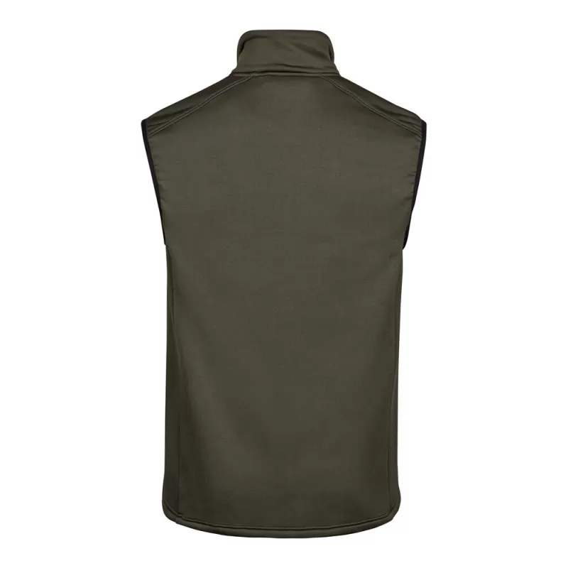 Bodywarmer en polaire ajusté, col montant, poches zippées, 235 g/m²