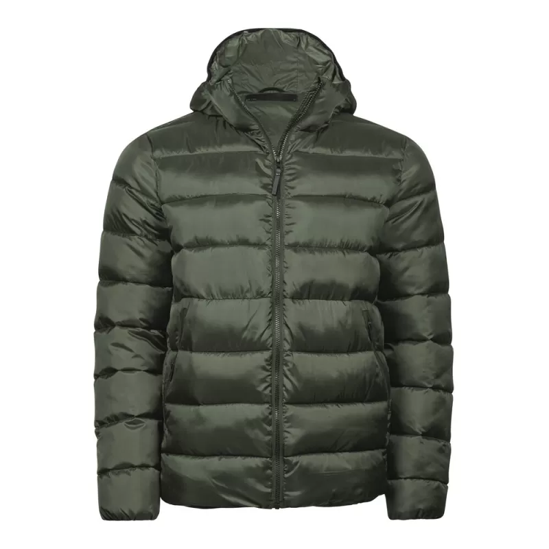 Doudoune à capuche légère en polyester recyclé, imperméable, poches zippées